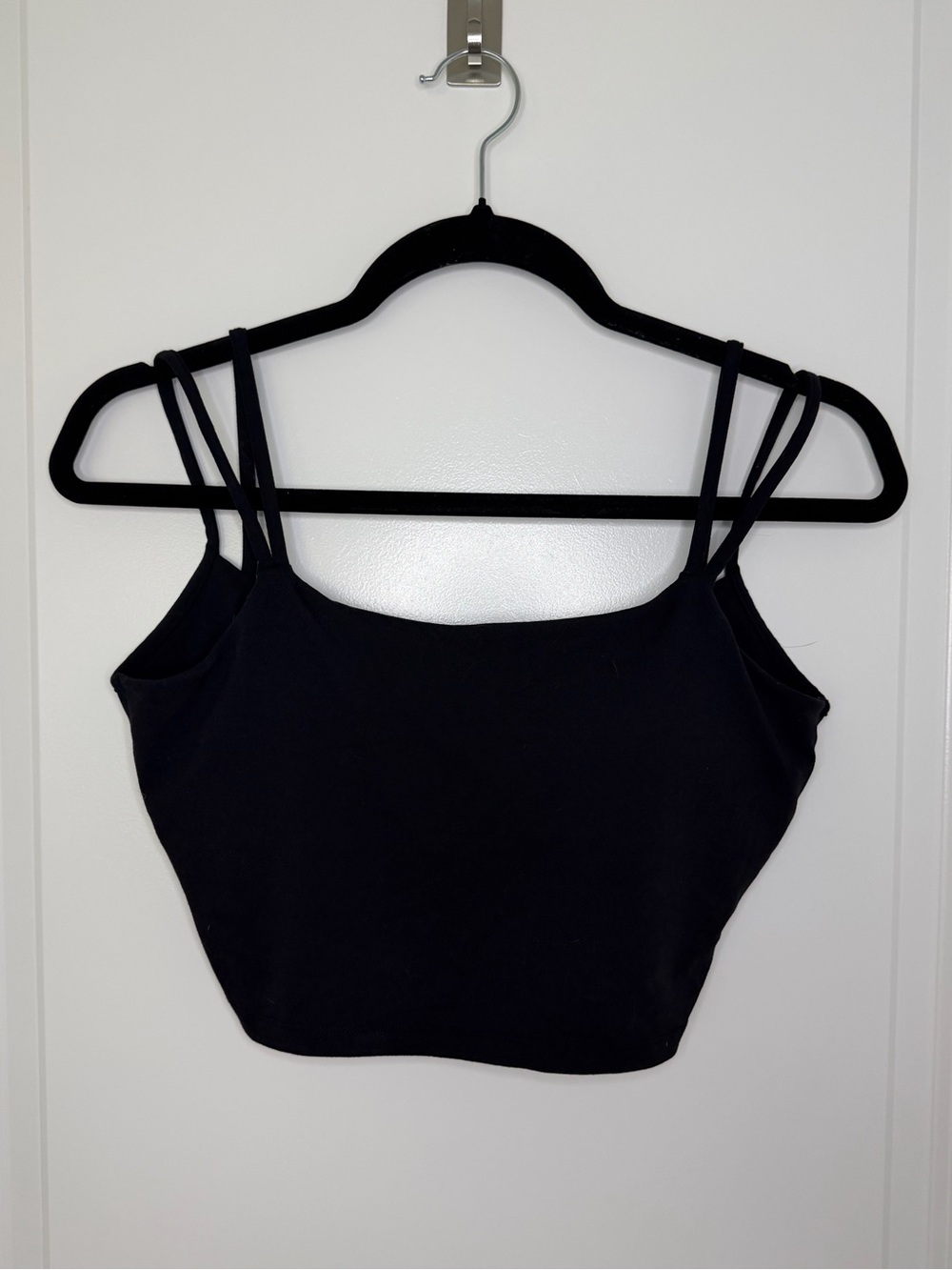 HALARA Black Backless Cropped Yoga Top Size Medium